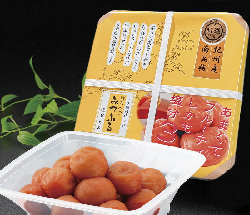 【ラッピング無料】トノハタ 紀州産南高梅はちみつ梅(塩分約3%) RH-500