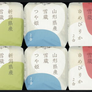 【ラッピング無料】越後ファーム品種食べ比べセット STK-06 新潟県産こしひかり 山形県産つや姫 北海道産ゆめぴりか