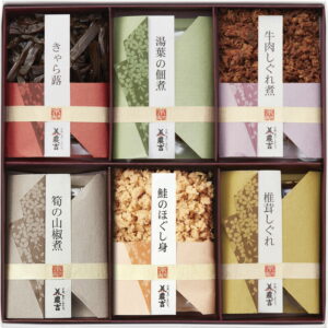 【ラッピング無料】京料理 美濃吉 美濃吉三昧 NHR-30R 椎茸しぐれ 湯葉の佃煮 きゃら蕗 筍の山椒煮 牛肉しぐれ煮 鮭のほぐし身