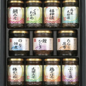 【ラッピング無料】酒悦 山海探幸 KM-35 のり佃煮 鯛みそ 大葉みそ ぶどう豆 福神漬 梅かつお くきわかめ 高菜大根漬 たらこ昆布 鶏そぼろ 鰹ひじき