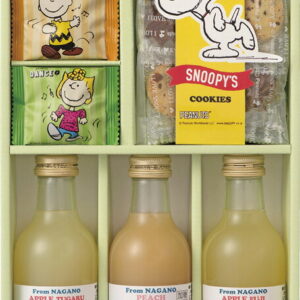 【ラッピング無料】スヌーピー ジョイフルスヌーピー ジュース & クッキーセット SJS-B ショコラクッキー りんごジュース 桃ジュース