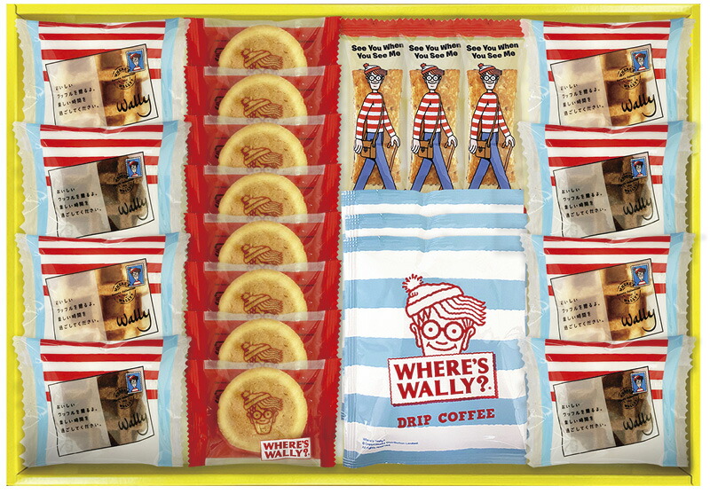 【ラッピング無料】ウォーリーをさがせ! スイートギフト WAL-25R ガレットクッキー ワッフル ドリップコーヒー ショコラスティックパイ