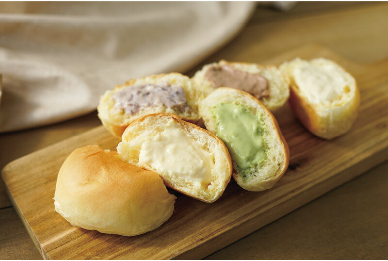 【ラッピング無料】八天堂 くりーむパン10個詰合せ 83 カスタード 生クリーム&カスタード 抹茶 小倉 チョコレート - 画像 (3)