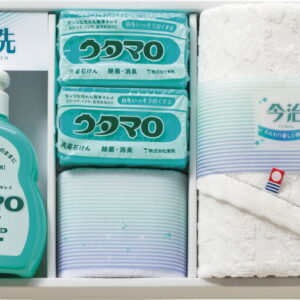 【ラッピング無料】ウタマロ 石鹸・キッチン洗剤ギフト UTA-255 ウタマロ石鹸 ウタマロキッチン 今治フェイスタオル マイクロファイバークロス