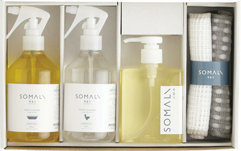 【ラッピング無料】そまり ハウスケア 水回り3点セット KS-40-02 クロススポンジ クロススポンジ 台所用石けん バスクリーナー トイレクリーナー