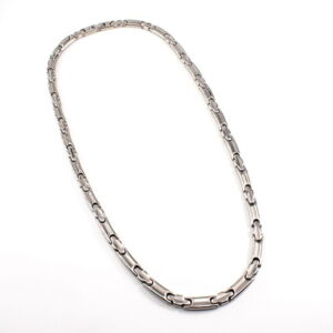 【送料無料】日本製 純チタン製 ゲルマニウムネックレス Mシルバー レディース 健康 かっこいい 国産 レビュー おしゃれ