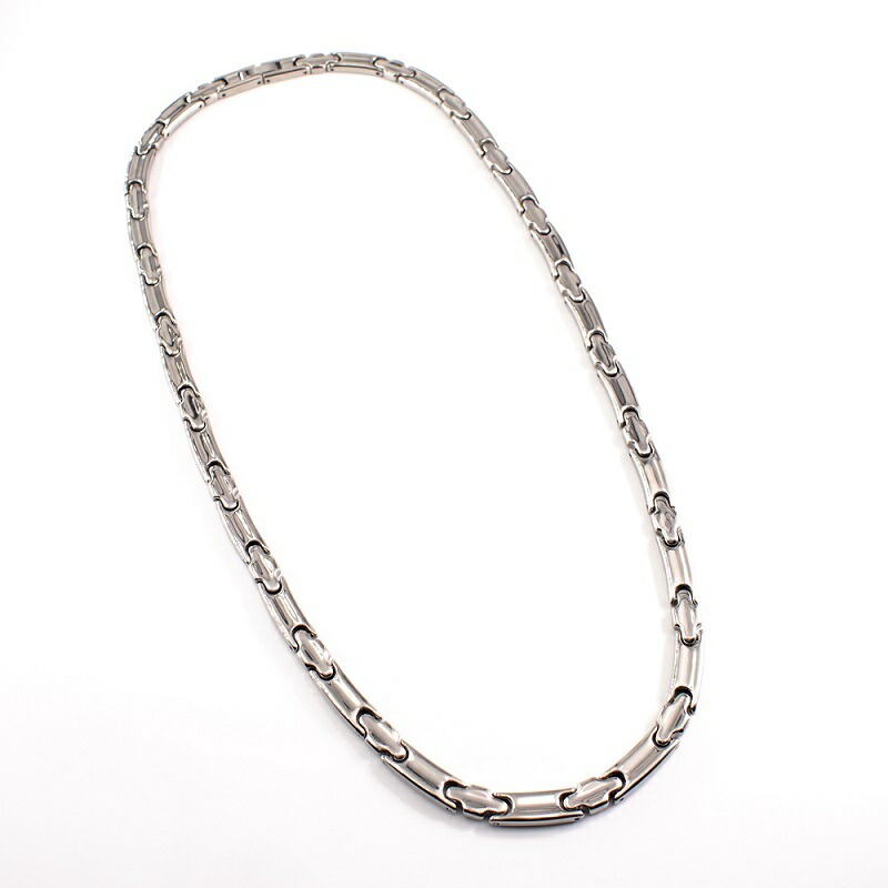 【送料無料】日本製 純チタン製 ゲルマニウムネックレス Mシルバー レディース 健康 かっこいい 国産 レビュー おしゃれ