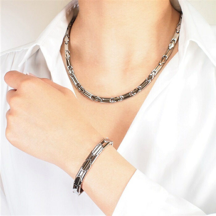 【送料無料】日本製 純チタン製 ゲルマニウムネックレス Mシルバー レディース 健康 かっこいい 国産 レビュー おしゃれ - 画像 (5)