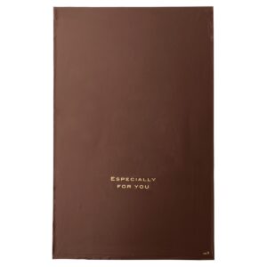 梨地バッグ ブラウン + グリッターリボン付きワイヤータイ アイボリー