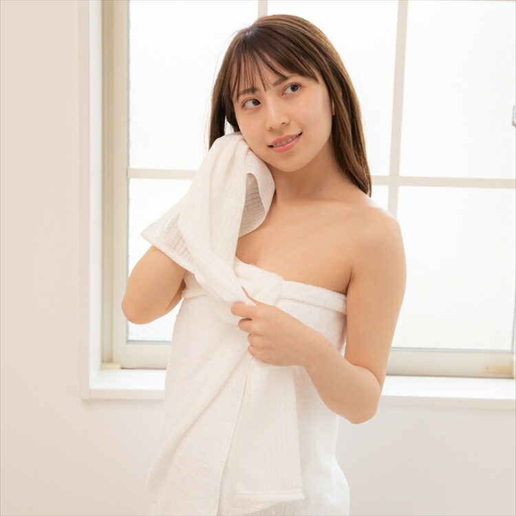 【送料無料】うるおい・純国産シルク セリシンボディタオル 生成色 エコニット 日本製 絹 ぐんま200 美容 敏感肌 保湿 天然 レビュー おしゃれ - 画像 (5)