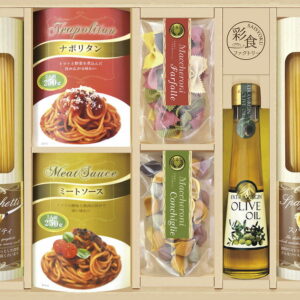 【ラッピング無料】彩食ファクトリー 味わいソースで食べるパスタセット PHF-DJ スパゲティ ナポリタン ミートソース エクストラバージン オリーブオイル 自然色 パスタ コンキリエ ファルファーレ