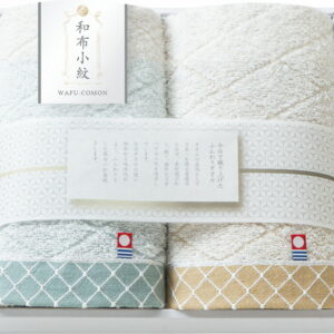 【ラッピング無料】国産 和布小紋 Modern フェイスタオル 2P KWFK-201 綿100% 日本製
