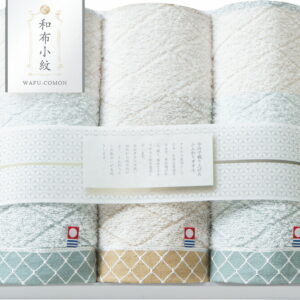 【ラッピング無料】国産 和布小紋 Modern フェイスタオル 3P KWFK-301 綿100% 日本製