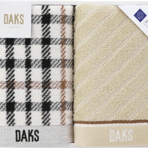 【ラッピング無料】DAKS NEW ハウスチェック フェイスタオル 2P 55-3069250 綿100%