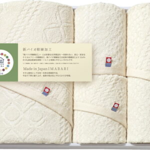 【ラッピング無料】国産 今治製タオル ココヒビ-サステイナブル- タオルセット IMCO-050 綿100% 日本製 フェイス バス ウォッシュ タオル