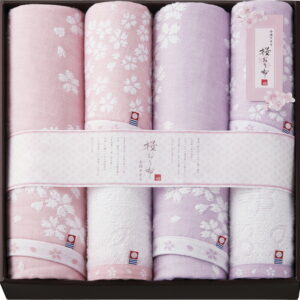 【ラッピング無料】国産 今治製タオル 桜おり布 バスタオル 2P & フェイスタオル 4P IS8610 綿100% 日本製