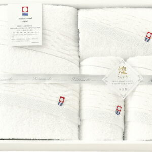 【ラッピング無料】国産 今治 きらめき タオルセット IMT52500WH 綿100% 日本製 フェイスタオル バスタオル ハンドタオル