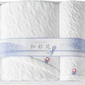 【ラッピング無料】国産 今治製タオル 和彩苑 バスタオル & ウォッシュタオル WSN-3071 綿100% 日本製