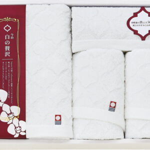 【ラッピング無料】国産 今治 白の贅沢 タオルセット IMK59500 綿100% 日本製 フェイスタオル バスタオル ハンドタオル