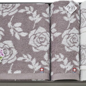 【ラッピング無料】国産 今治 & 泉州 ビターローズ タオルセット ISB58500 綿100% 日本製 バスタオル フェイスタオル ハンドタオル