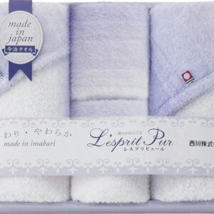【ラッピング無料】国産 西川 レスプリピュール 今治フェイスタオル 2P & ウォッシュタオル 2P TT82403507 綿100% 日本製