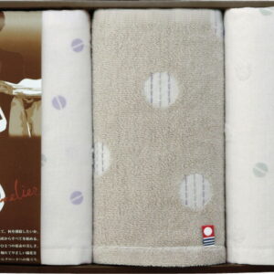 【ラッピング無料】国産 タオルソムリエの選択 フェイスタオル 2P & ウォッシュタオル 22710-61420-931 綿100% 日本製