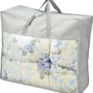 【ラッピング無料】花浪漫 羽根ふとんバッグ入り ブルー HRU-510BL 掛け布団