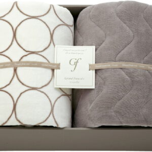 【ラッピング無料】グランフランセヌーベル ハイソフトタッチマイヤー 毛布 & 吸湿発熱綿入り 敷パット アイボリー GFN8157IV 敷きパット