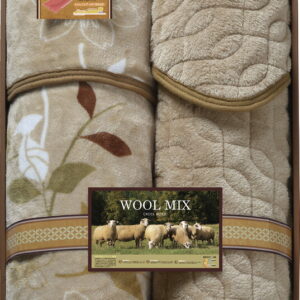 【ラッピング無料】クロスロード ウールミックス ウール混 敷パット & ポケット毛布 20606040 敷きパット