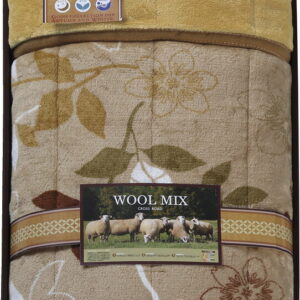 【ラッピング無料】クロスロード ウールミックス ウール混 綿入り合わせ 毛布 2080