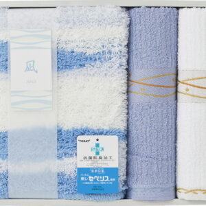 【ラッピング無料】国産 凪 バスマットS & フェイスタオル 2P 094615 日本製