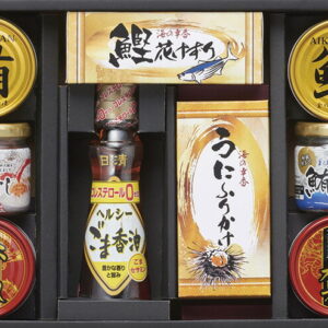 【ラッピング無料】日清ヘルシーごま香油ギフトセット GO-EO まぐろ油漬けフレーク ふかひれスープ 鮭ほぐし 鮪ほぐし かつお削りぶし うにふりかけ