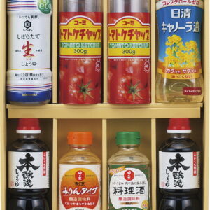 【ラッピング無料】キッコーマン & 調味料バラエティセット KSM-50 サンビシ本醸造しょうゆ コーミトマトケチャップ特級 いつでも新鮮生しょうゆ 日の出 日清キャノーラ油