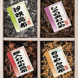 【ラッピング無料】廣川昆布 御昆布 4品佃煮詰合せ 200-22 しその実わかめ ちりめん昆布 鰹入わかめ昆布 汐吹昆布
