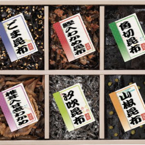 【ラッピング無料】廣川昆布 御昆布 6品佃煮詰合せ 200-23 ごま昆布 山椒昆布 角切昆布 椎茸入甘煮わかめ 鰹入わかめ昆布 汐吹昆布