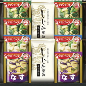 【ラッピング無料】アマノフリーズ ドライ みそ汁 & 有明海産味付海苔セット NT-D アマノほうれん草 おみそ汁 しじみ醤油味付海苔 アマノとうふ おみそ汁 アマノなす おみそ汁