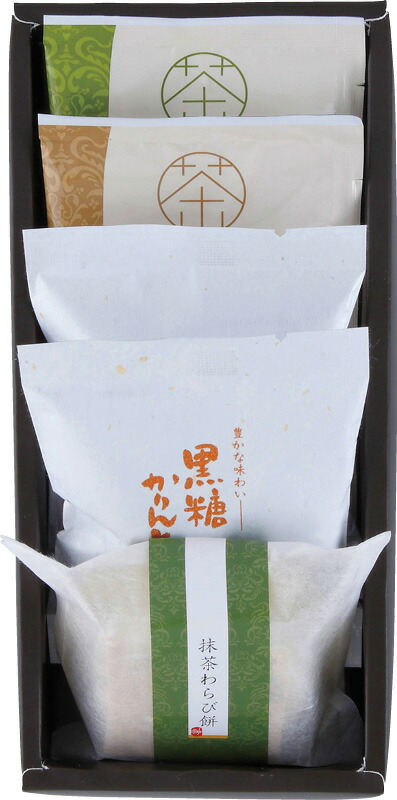 【ラッピング無料】神田川俊郎監修 味和心 甘味セット KKMT-B わらびもち 黒糖かりんとう ほうじ茶ラテ 抹茶ラテ きな粉