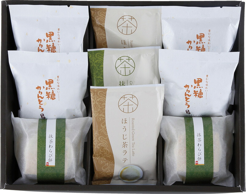 【ラッピング無料】神田川俊郎監修 味和心 甘味セット KKMT-D わらびもち 黒糖かりんとう ほうじ茶ラテ きな粉 抹茶ラテ