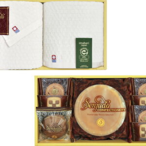 【ラッピング無料】Senjudoスイーツ+今治タオルセット SS-40TR クッキー チーズケーキ ソフトチョコケーキ ウォッシュタオル フェイスタオル