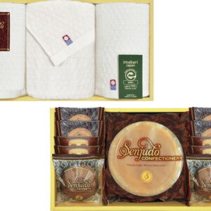 【ラッピング無料】Senjudoスイーツ+今治タオルセット SS-50TR クッキー ソフトチョコケーキ ウォッシュタオル チーズケーキ フェイスタオル