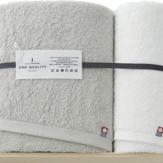 【ラッピング無料】国産 今治 ONE QUALITY バスタオル ＆ フェイスタオル Q-55500 綿100% 日本製
