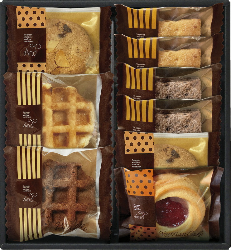 【ラッピング無料】アンドスイーツセレクション ANZ-10 スクエアパイ ナッツとチョコのざっくりクッキー ワッフル ロシアケーキ