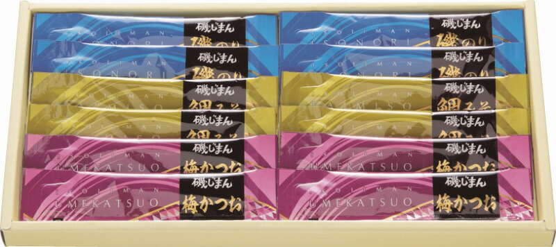 【ラッピング無料】磯じまん スティック佃煮セット IBS-12 磯のり 鯛みそ 梅かつお