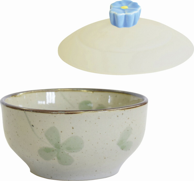 【ラッピング無料】シリコンふた付き レンジ小鉢 クローバー 4585-556