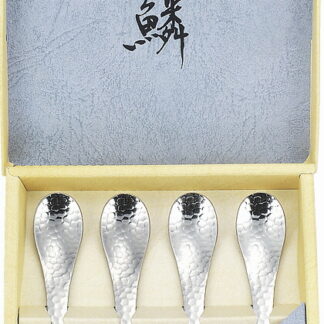 【ラッピング無料】国産 銀鱗 コーヒー スプーン 4PCセット GR-106 日本製