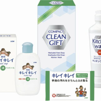 【ラッピング無料】コンパクトクリーンギフト NO.190 キレイキレイ 薬用ハンドソープ 除菌ウェットシートミニボトル 台所洗剤アルコールタイプ