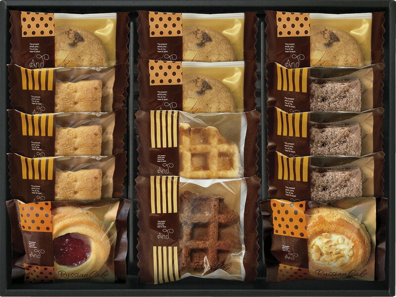 【ラッピング無料】アンドスイーツセレクション ANZ-15 ナッツとチョコのざっくりクッキー スクエアパイ ロシアケーキ ワッフル