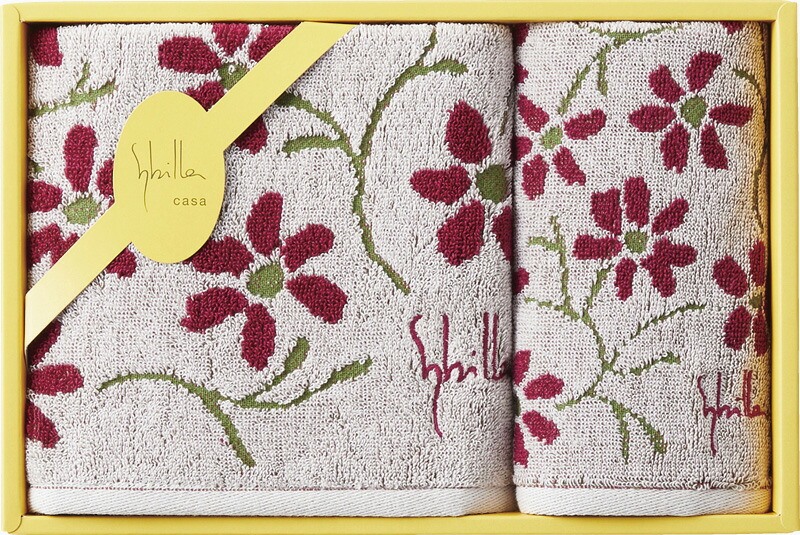 【ラッピング無料】シビラ エンラサーダ２ フェイスタオル ＆ ミニタオル ピンク 94084 綿100%