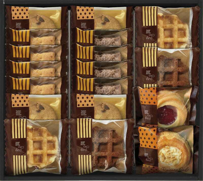 【ラッピング無料】アンドスイーツセレクション ANZ-20 スクエアパイ ナッツとチョコのざっくりクッキー ワッフル ロシアケーキ