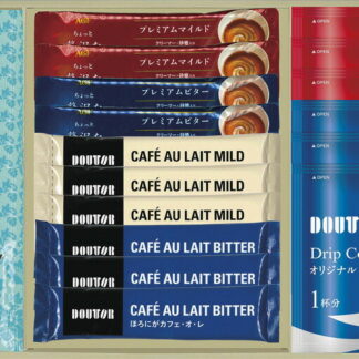 【ラッピング無料】ドトール バラエティセット DOM-BO アールグレイ紅茶ティーバッグ カフェ･オ･レ ドリップコーヒー AGFちょっと贅沢な珈琲